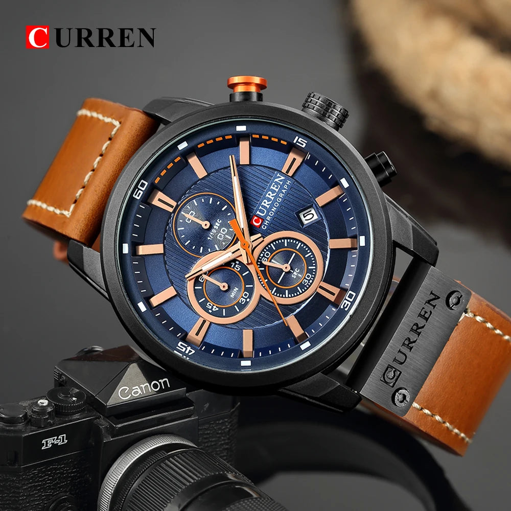 CURREN Men's Quartz Chronograph Sport Watch