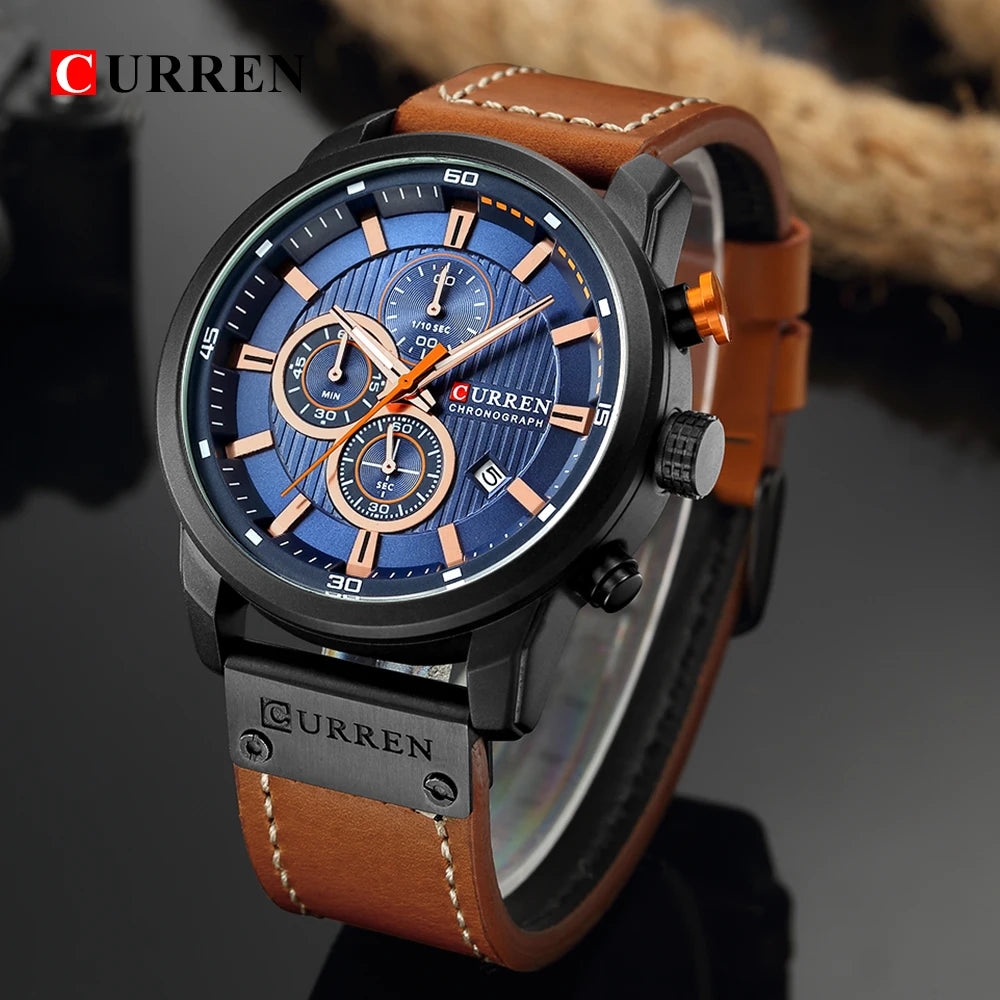 CURREN Men's Quartz Chronograph Sport Watch