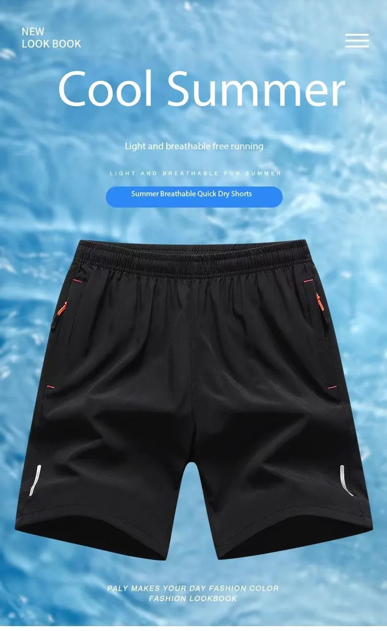 Sports Shorts Elastic Waist Breathable.