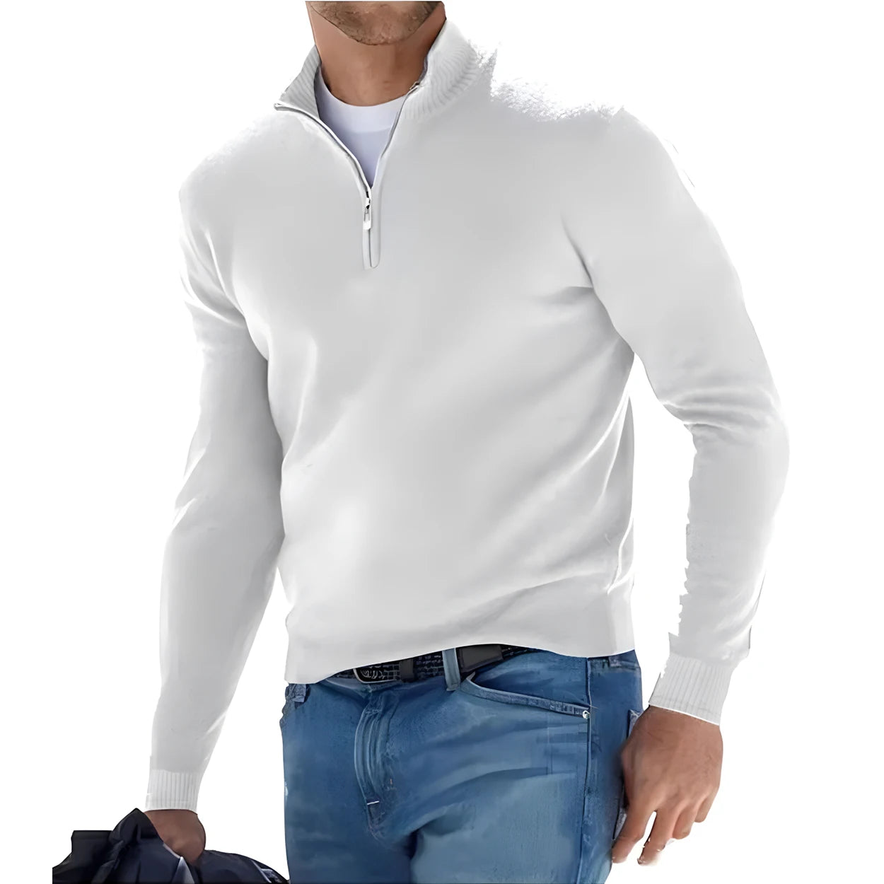 Casual Sweater With Zip