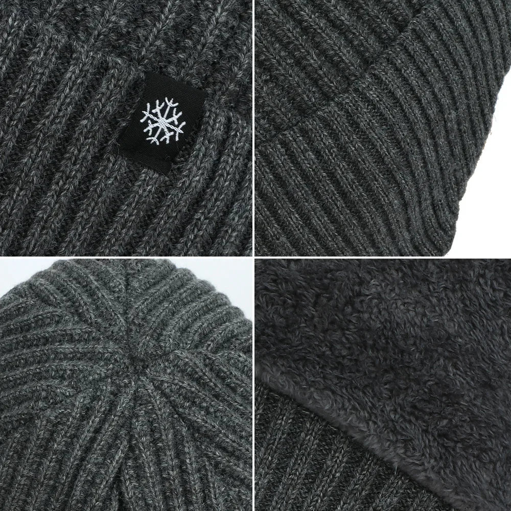 Winter Knitted Peaked Cap Earmuff.