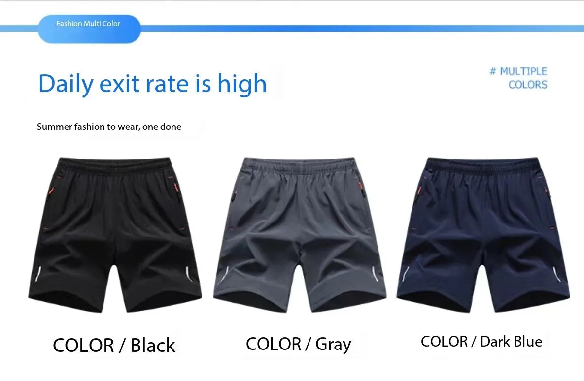 Sports Shorts Elastic Waist Breathable.