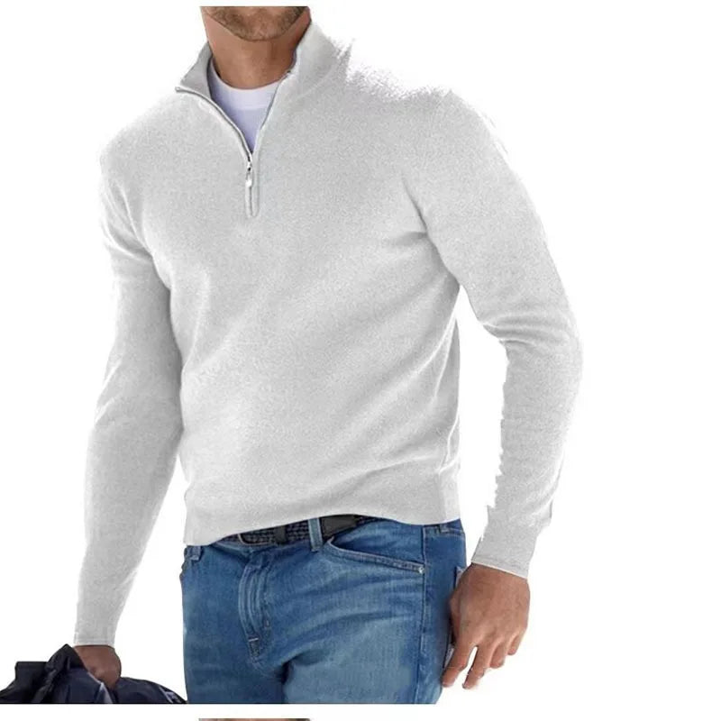 Casual Sweater With Zip